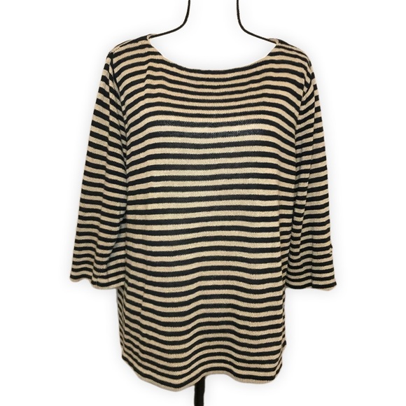 Ralph Lauren Tops - Ralph Lauren Linen Stripe Top Size 2X